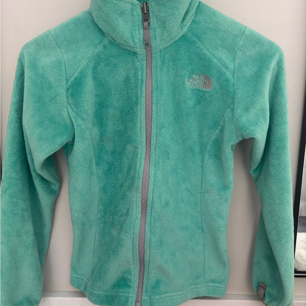 The North Face Mint Green Full-Zip Fleece Jacket